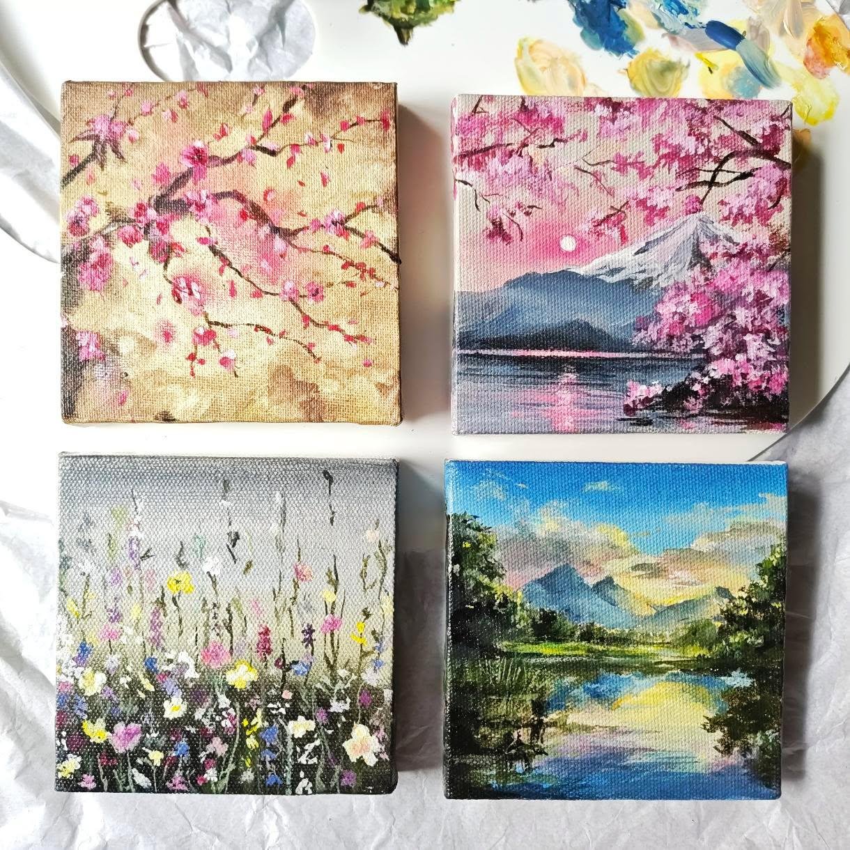 Sakura Minis — Acrylic on canvas