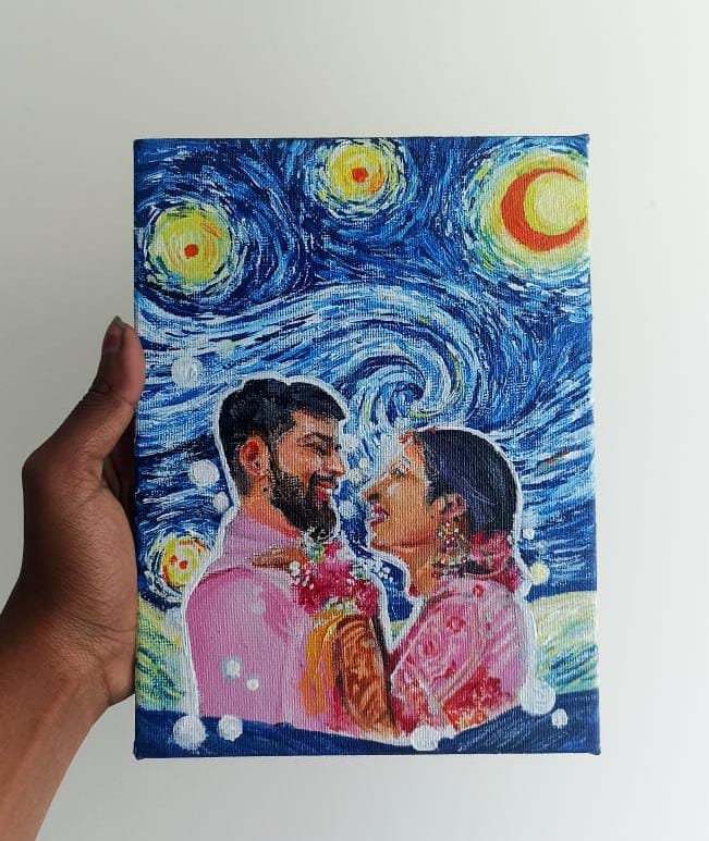 Starry Vows — Acrylic on canvas