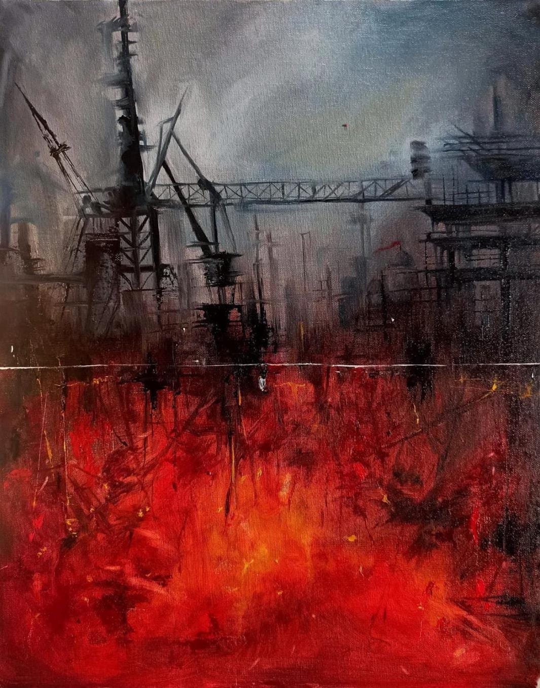 Beneath the Promises — Oil on canvas board