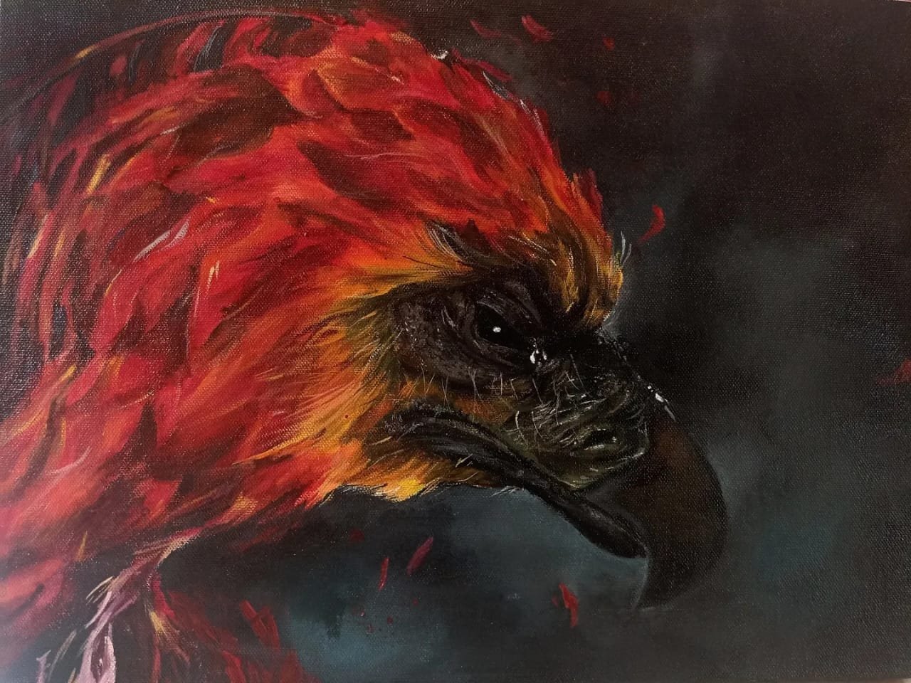 Phoenix’s Tear — Acrylic on canvas